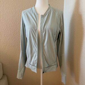 Lululemon Athletica Blue and Green Bomber Jacket with Relaxed Fit